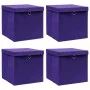 Storage boxes with lids 4 pcs purple fabric 32x32x32 cm by vidaXL, Storage baskets - Ref: Foro24-288354, Price: 31,07 €, Disc...