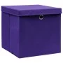 Storage boxes with lids 4 pcs purple fabric 32x32x32 cm by vidaXL, Storage baskets - Ref: Foro24-288354, Price: 31,07 €, Disc...
