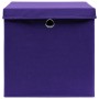 Storage boxes with lids 4 pcs purple fabric 32x32x32 cm by vidaXL, Storage baskets - Ref: Foro24-288354, Price: 31,67 €, Disc...