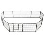 Hundegehege 12 Stahlpaneele 80x60 cm schwarz von vidaXL, Hundehütten und Zäune - Ref: Foro24-170573, Preis: 194,18 €, Rabatt: %