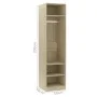 Eichenfarbener Sperrholzschrank 50x50x200 cm von vidaXL, Kleiderschränke - Ref: Foro24-800237, Preis: 102,79 €, Rabatt: %