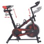 Schwarz-rotes Heimtrainer mit Pulssensoren von vidaXL, Stationäre Fahrräder - Ref: Foro24-91190, Preis: 244,88 €, Rabatt: %
