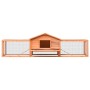 Solid wood rabbit hutch made of pine and fir, 310x70x87 cm by vidaXL, Cages and habitats for small animals - Ref: Foro24-1706...