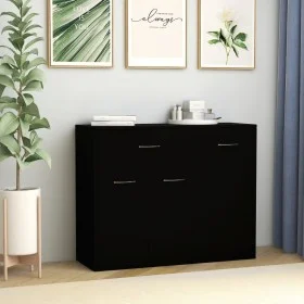 Schwarzes Sperrholz-Sideboard 88x30x70 cm von vidaXL, Sideboards - Ref: Foro24-800676, Preis: 72,48 €, Rabatt: %