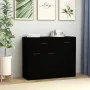 Aparador de madera contrachapada negro 88x30x70 cm de vidaXL, Aparadores - Ref: Foro24-800676, Precio: 72,48 €, Descuento: %