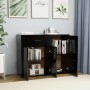 Aparador de madera contrachapada negro 88x30x70 cm de vidaXL, Aparadores - Ref: Foro24-800676, Precio: 73,33 €, Descuento: %