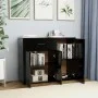 Aparador de madera contrachapada negro 88x30x70 cm de vidaXL, Aparadores - Ref: Foro24-800676, Precio: 72,48 €, Descuento: %