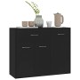 Aparador de madera contrachapada negro 88x30x70 cm de vidaXL, Aparadores - Ref: Foro24-800676, Precio: 73,33 €, Descuento: %