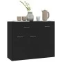 Aparador de madera contrachapada negro 88x30x70 cm de vidaXL, Aparadores - Ref: Foro24-800676, Precio: 72,48 €, Descuento: %