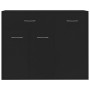 Aparador de madera contrachapada negro 88x30x70 cm de vidaXL, Aparadores - Ref: Foro24-800676, Precio: 73,33 €, Descuento: %