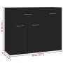 Aparador de madera contrachapada negro 88x30x70 cm de vidaXL, Aparadores - Ref: Foro24-800676, Precio: 73,33 €, Descuento: %