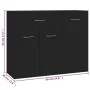 Aparador de madera contrachapada negro 88x30x70 cm de vidaXL, Aparadores - Ref: Foro24-800676, Precio: 72,48 €, Descuento: %
