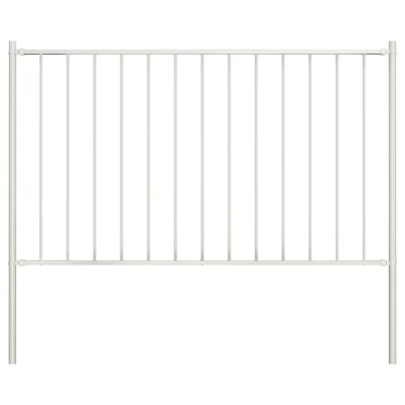 White powder-coated steel fence panel and posts 1.7x0.75m by vidaXL, fence panels - Ref: Foro24-145215, Price: 49,01 €, Disco...