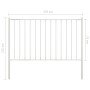 White powder-coated steel fence panel and posts 1.7x0.75m by vidaXL, fence panels - Ref: Foro24-145215, Price: 49,48 €, Disco...