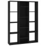 Black chipboard space divider/shelf 100x24x140 cm by vidaXL, Room dividers - Ref: Foro24-800442, Price: 83,94 €, Discount: %