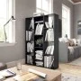 Black chipboard space divider/shelf 100x24x140 cm by vidaXL, Room dividers - Ref: Foro24-800442, Price: 83,94 €, Discount: %