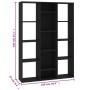 Black chipboard space divider/shelf 100x24x140 cm by vidaXL, Room dividers - Ref: Foro24-800442, Price: 84,01 €, Discount: %