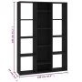 Black chipboard space divider/shelf 100x24x140 cm by vidaXL, Room dividers - Ref: Foro24-800442, Price: 83,94 €, Discount: %