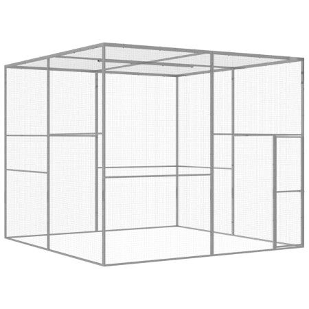 Galvanized steel cat cage 3x3x2.5 m by vidaXL, Cages and habitats for small animals - Ref: Foro24-146361, Price: 663,53 €, Di...