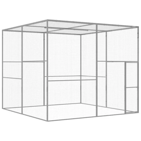 Katzenkäfig aus verzinktem Stahl, 3 x 3 x 2,5 m von vidaXL, Käfige und Lebensräume für Kleintiere - Ref: Foro24-146361, Preis...