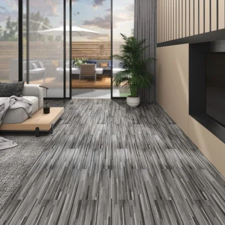 Striped gray self-adhesive PVC floor planks 4.46 m² 3 mm by vidaXL, Floors and carpets - Ref: Foro24-146576, Price: 90,36 €, ...