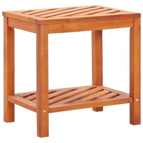 Mesa auxiliar de madera maciza acacia 45x33x45 cm