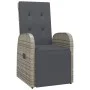 Garden recliner with gray synthetic rattan cushion by vidaXL, Garden chairs - Ref: Foro24-47677, Price: 149,64 €, Discount: %