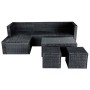 4-teiliges Gartenmöbel-Set und schwarze synthetische Rattankissen von vidaXL, Gartensets - Ref: Foro24-42586, Preis: 446,44 €...