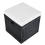 4-teiliges Gartenmöbel-Set und schwarze synthetische Rattankissen von vidaXL, Gartensets - Ref: Foro24-42586, Preis: 446,44 €...