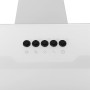 Campana extractora pared acero y vidrio templado blanco 60 cm