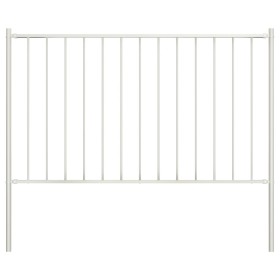 White powder-coated steel fence panel and posts 1.7x1.25m by vidaXL, fence panels - Ref: Foro24-145217, Price: 59,54 €, Disco...
