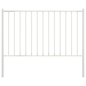 White powder-coated steel fence panel and posts 1.7x1.25m by vidaXL, fence panels - Ref: Foro24-145217, Price: 58,82 €, Disco...