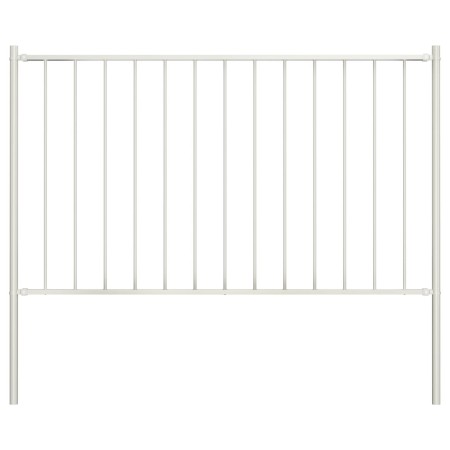 White powder-coated steel fence panel and posts 1.7x1.25m by vidaXL, fence panels - Ref: Foro24-145217, Price: 59,54 €, Disco...