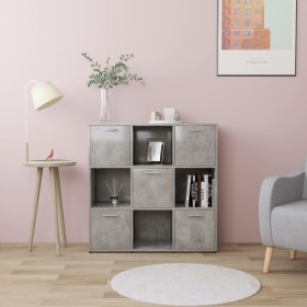 Plywood gray concrete shelf 90x30x90 cm by vidaXL, Bookcases and shelves - Ref: Foro24-802934, Price: 84,02 €, Discount: %