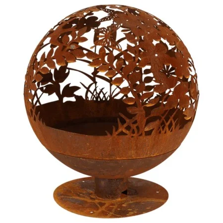 Esschert Design Laser-cut Flower Oxidized Fire Bowl FF294 by Esschert Design, Chimneys - Ref: Foro24-421281, Price: 296,80 €,...