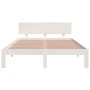 Estructura de cama madera maciza blanca King Size 150x200 cm de vidaXL, Camas y somieres - Ref: Foro24-810501, Precio: 140,44...
