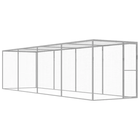 Jaula para gatos acero galvanizado 6x1,5x1,5 m de vidaXL, Jaulas y habitáculos para animales pequeños - Ref: Foro24-146359, P...