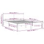 Weißes Massivholzbettgestell King Size 150x200 cm von vidaXL, Betten und Lattenroste - Ref: Foro24-810501, Preis: 140,35 €, R...