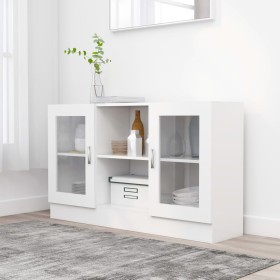 Vitrina de madera ingeniería blanca 120x30,5x70 cm de vidaXL, Aparadores - Ref: Foro24-802786, Precio: 83,15 €, Descuento: %