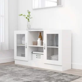White engineered wood display case 120x30.5x70 cm by vidaXL, Sideboards - Ref: Foro24-802786, Price: 81,31 €, Discount: %