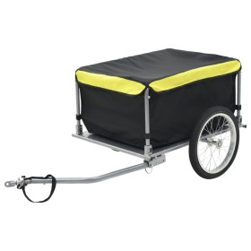 Remolque para bicicletas negro y amarillo 65 kg