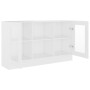 Vitrine aus weißem Holzwerkstoff, 120 x 30,5 x 70 cm von vidaXL, Sideboards - Ref: Foro24-802786, Preis: 83,15 €, Rabatt: %