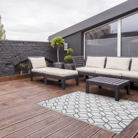 Esschert Design Outdoor rug 180x121 cm gray and white OC25 by Esschert Design, Outdoor protectors - Ref: Foro24-421301, Price...