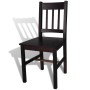 Dining chairs 2 units dark brown pine wood by vidaXL, dining chairs - Ref: Foro24-241516, Price: 110,11 €, Discount: %
