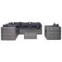 7-teiliges Gartensofa-Set und graue synthetische Rattankissen von vidaXL, Gartensets - Ref: Foro24-44158, Preis: 648,96 €, Ra...
