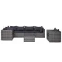 7-teiliges Gartensofa-Set und graue synthetische Rattankissen von vidaXL, Gartensets - Ref: Foro24-44158, Preis: 648,96 €, Ra...