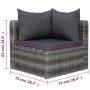 7-teiliges Gartensofa-Set und graue synthetische Rattankissen von vidaXL, Gartensets - Ref: Foro24-44158, Preis: 648,96 €, Ra...