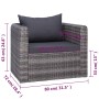 7-teiliges Gartensofa-Set und graue synthetische Rattankissen von vidaXL, Gartensets - Ref: Foro24-44158, Preis: 1,00 €, Raba...