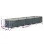 Arriate de acero galvanizado gris 320x80x44 cm de vidaXL, Maceteros y jardineras - Ref: Foro24-45527, Precio: 171,53 €, Descu...
