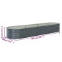 Blumenbeet aus verzinktem Stahl grau 320x80x44 cm von vidaXL, Töpfe und Pflanzgefäße - Ref: Foro24-45527, Preis: 174,77 €, Ra...